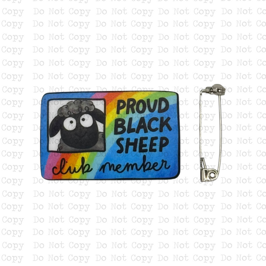 Proud Black Sheep Lapel Pin Sublimation Blank Kit | Set of 2 TRS