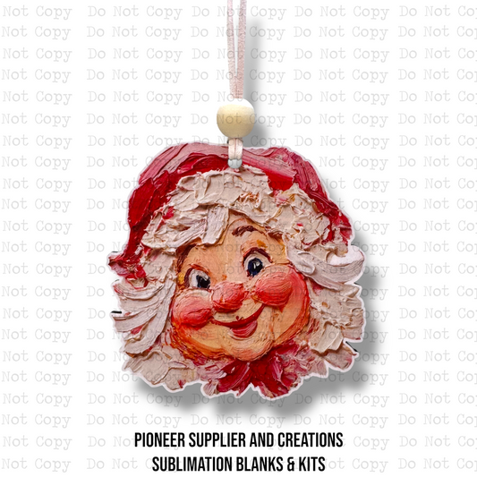 Hand Painted Mrs. Clause Ornament Sublimation Blank