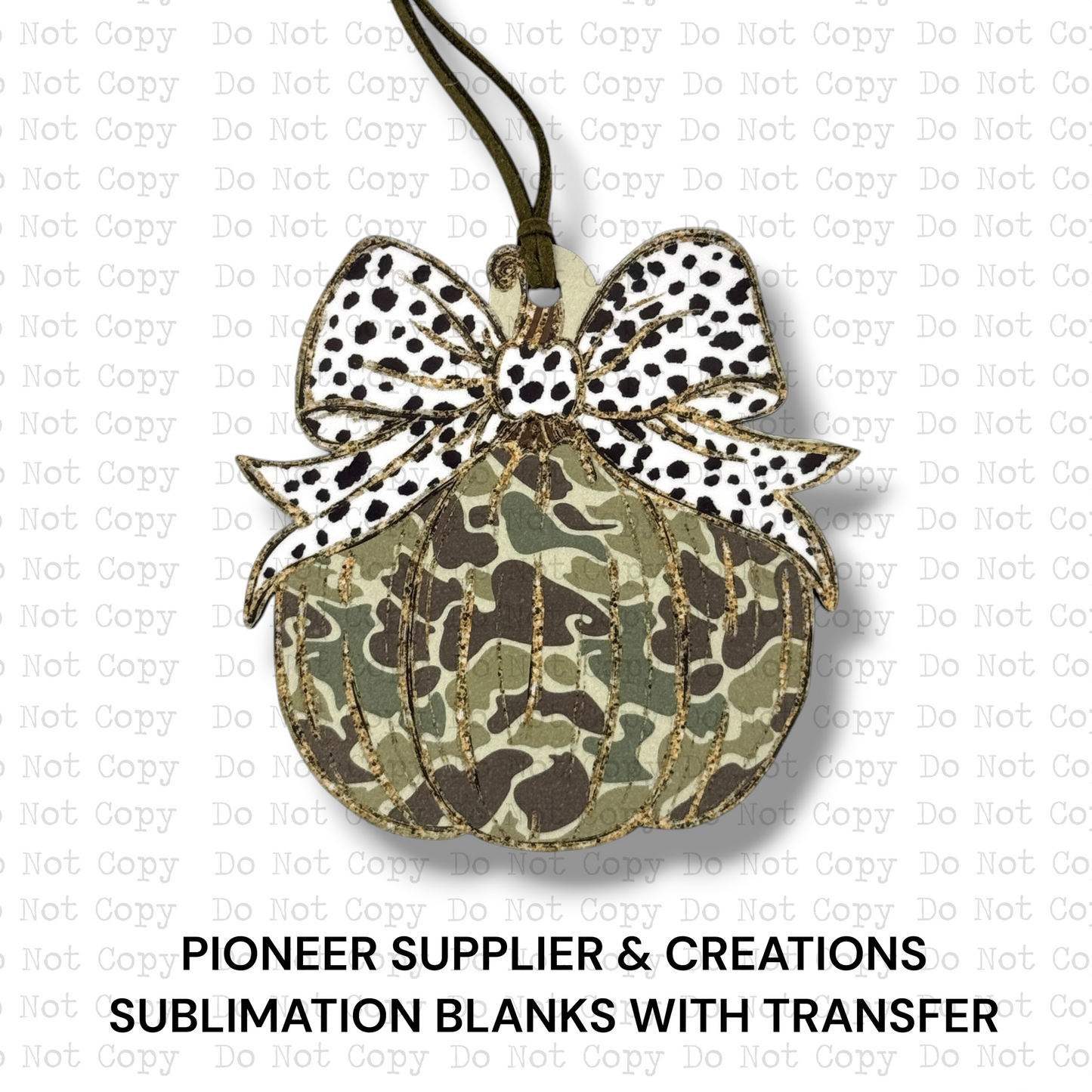 Camo Pumpkin Ornament Sublimation Blank