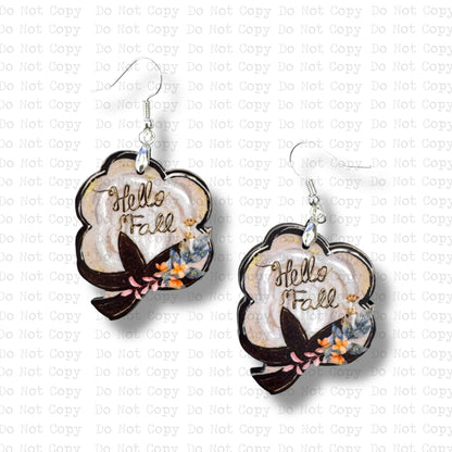 Fall Cotton Earring Sublimation Blank Kit | Exclusive
