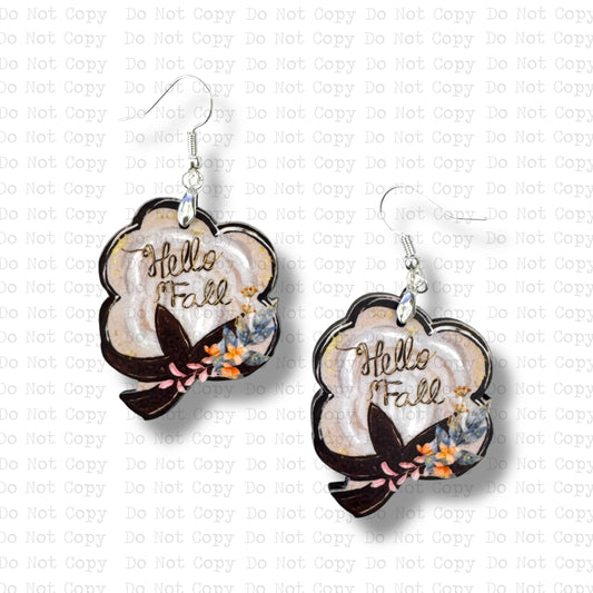 Fall Cotton Earring Sublimation Blank Kit | LRD