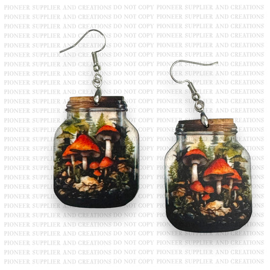 Mushroom Jar Earring Sublimation Blank Kit (w/ transfers and hardware) | Exclusive