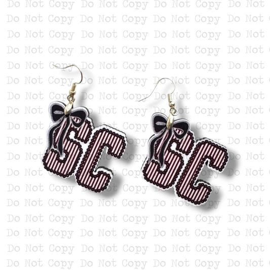 South Caronlina Seersucker Earring Sublimation Blank Kit | TCC