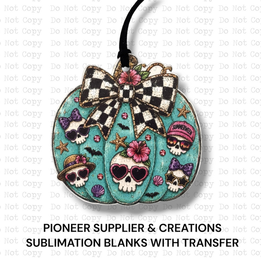 Summerween Pumpkin Ornament Sublimation Blank