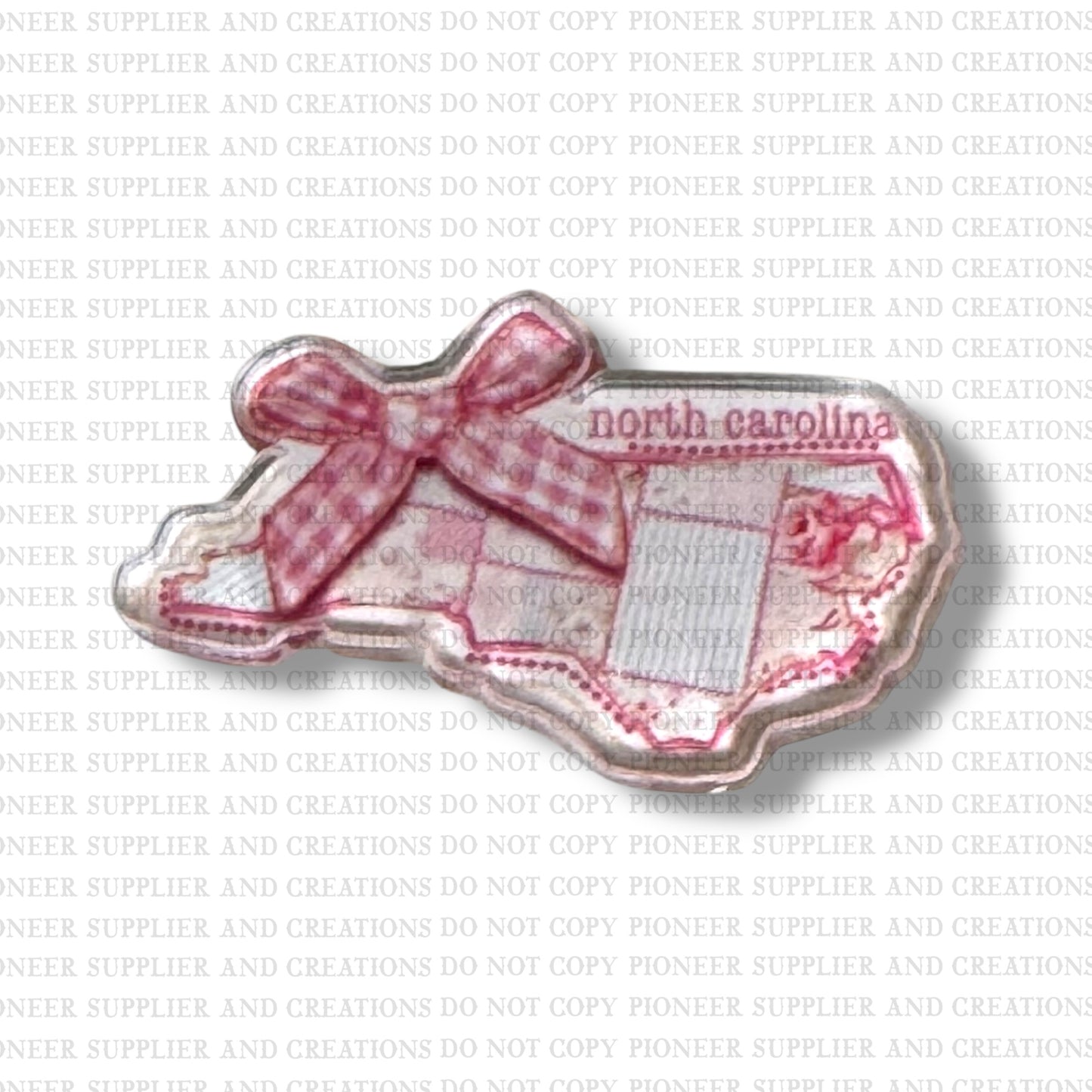 North Carolina Quilt Lapel Pin Sublimation Blank | Exclusive Monogram Moments