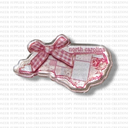 North Carolina Quilt Lapel Pin Sublimation Blank | Exclusive Monogram Moments