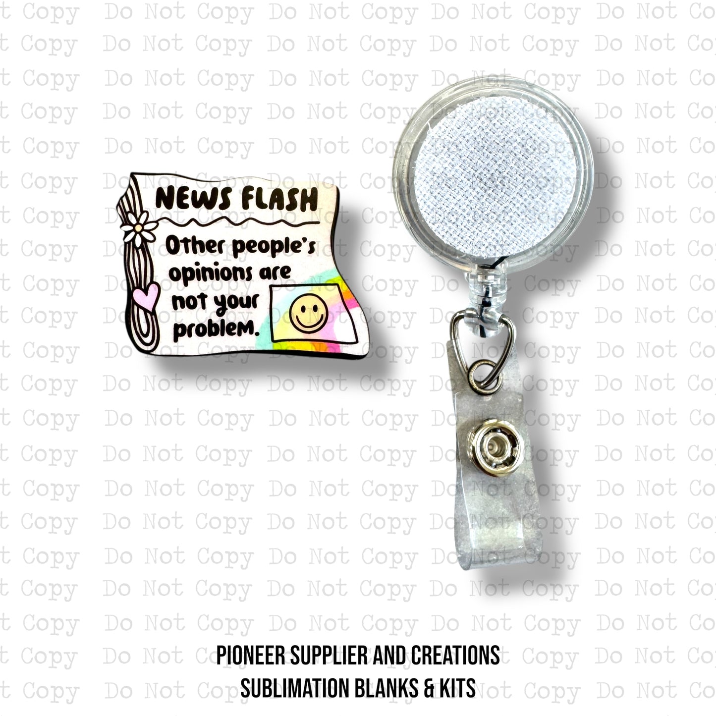 News Flash Badge Button Sublimation Blank