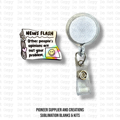 News Flash Badge Button Sublimation Blank