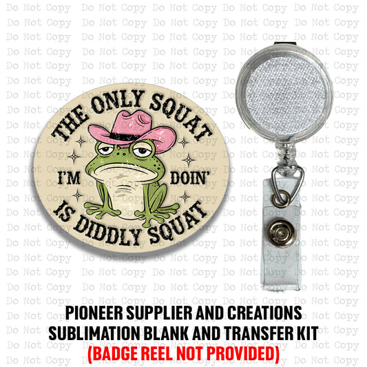 Diddly Squat Badge Reel Sublimation Blank Kit