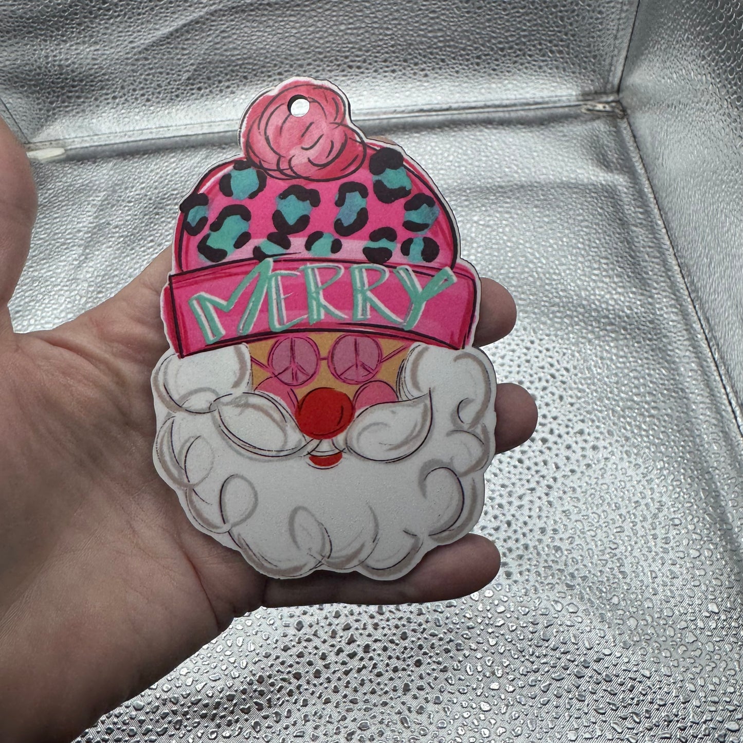 Merry Hippie Santa Pressed Blank