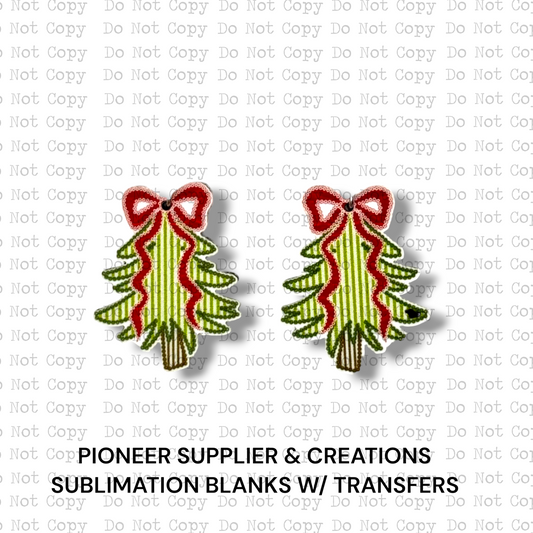 Seersucker Tree Earring Sublimation Blanks| TCC