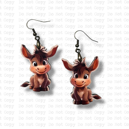 Happy Donkey Earring Sublimation Blank Kit