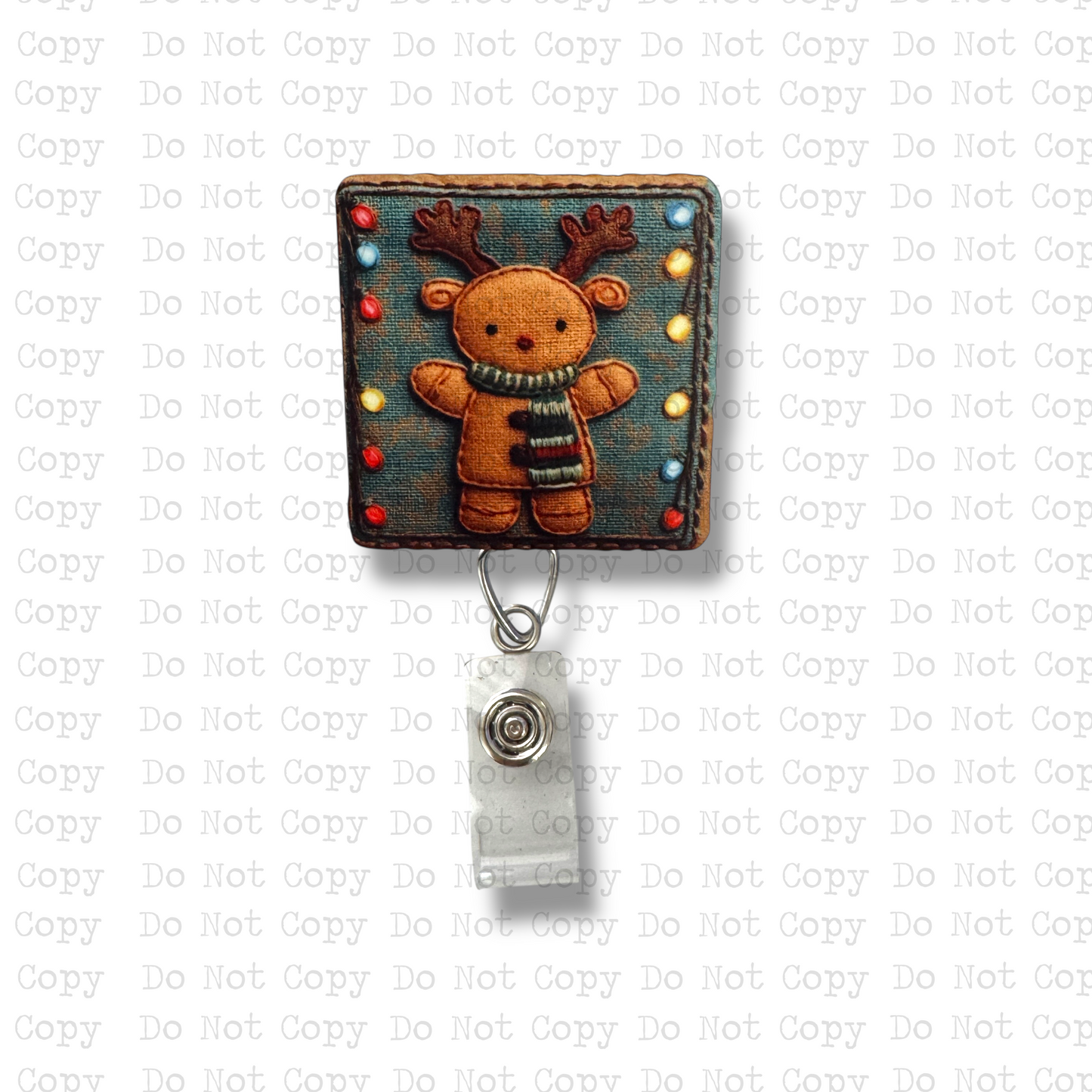 Reindeer Tapestry Badge Button Sublimation Blank