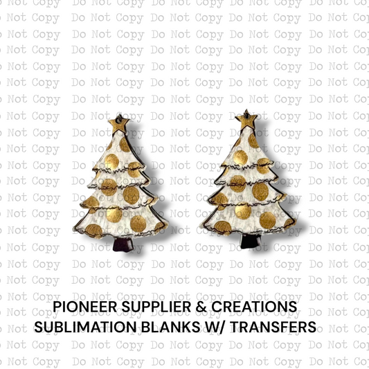 Golden Dot Tree Earring Sublimation Blanks | ARA