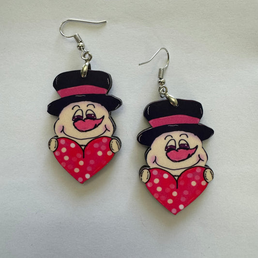 Snowman Finished Earring