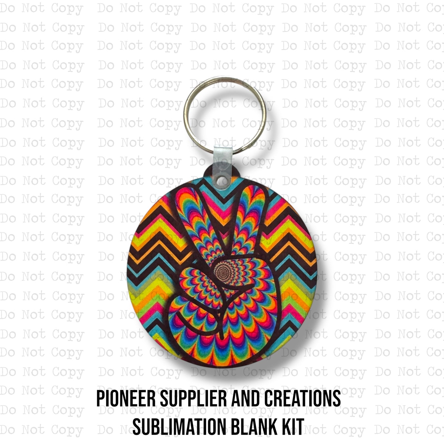 Peace Keychain Sublimation Blank Kit