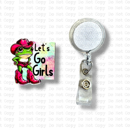 Lets Go Girls Badge Button Sublimation Blank