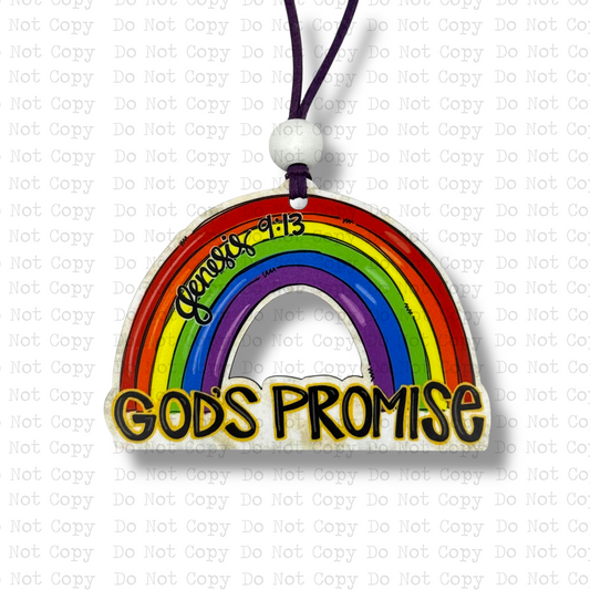 God's Promise Car Charm Sublimation Blank | G&M