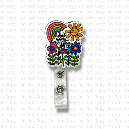 Don't Worry Be Happy Badge Button Sublimation Blank | Set of 2 ARA