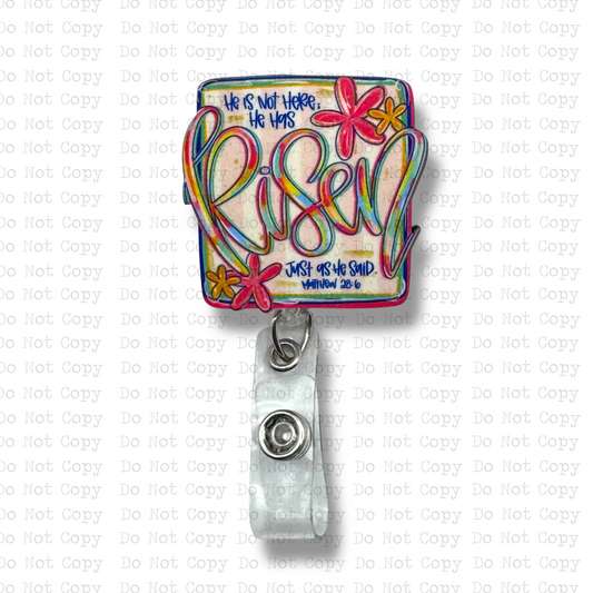 He Is Risen Badge Button Sublimation Blank | Set of 2