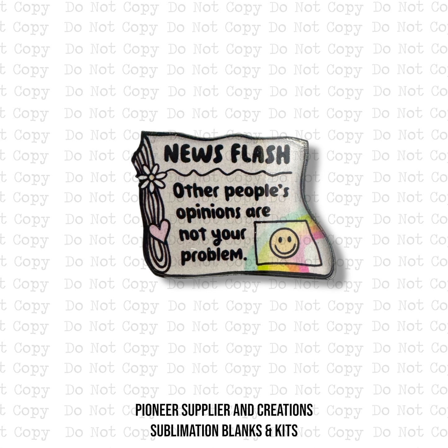 News Flash Lapel Pin Sublimation Blank Kit