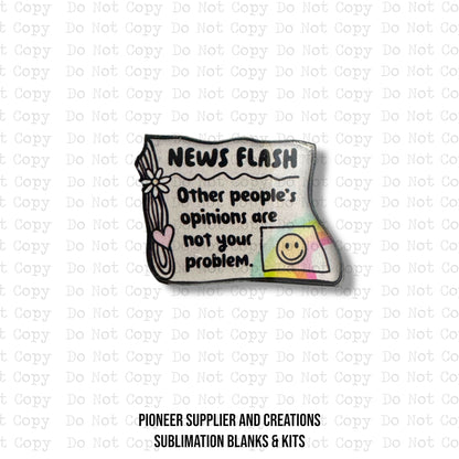 News Flash Lapel Pin Sublimation Blank Kit