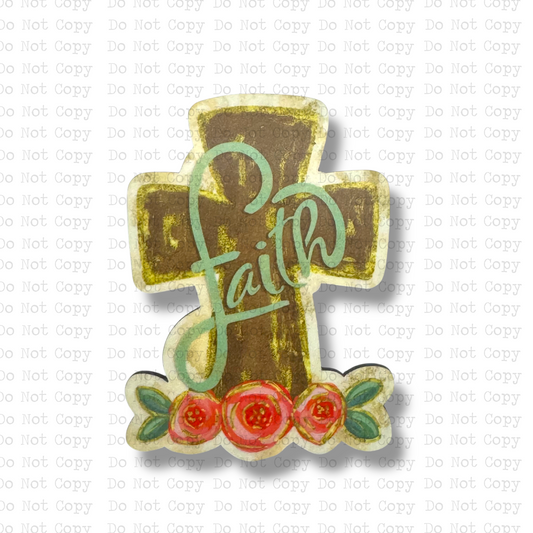 Floral Faith Cross Magnet Sublimation Blank Kit | ARA