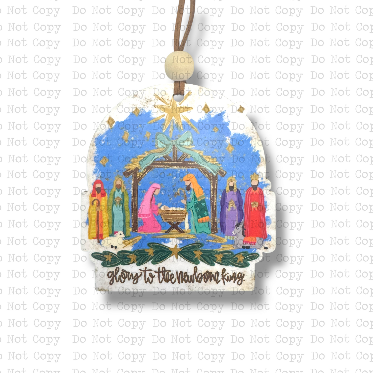 Newborn King Nativity Ornament Sublimation Blank