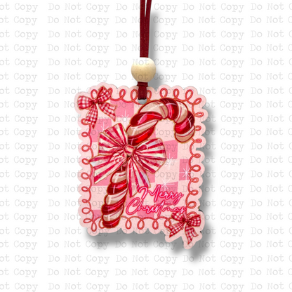 Candy Cane Christmas Ornament Sublimation Blank
