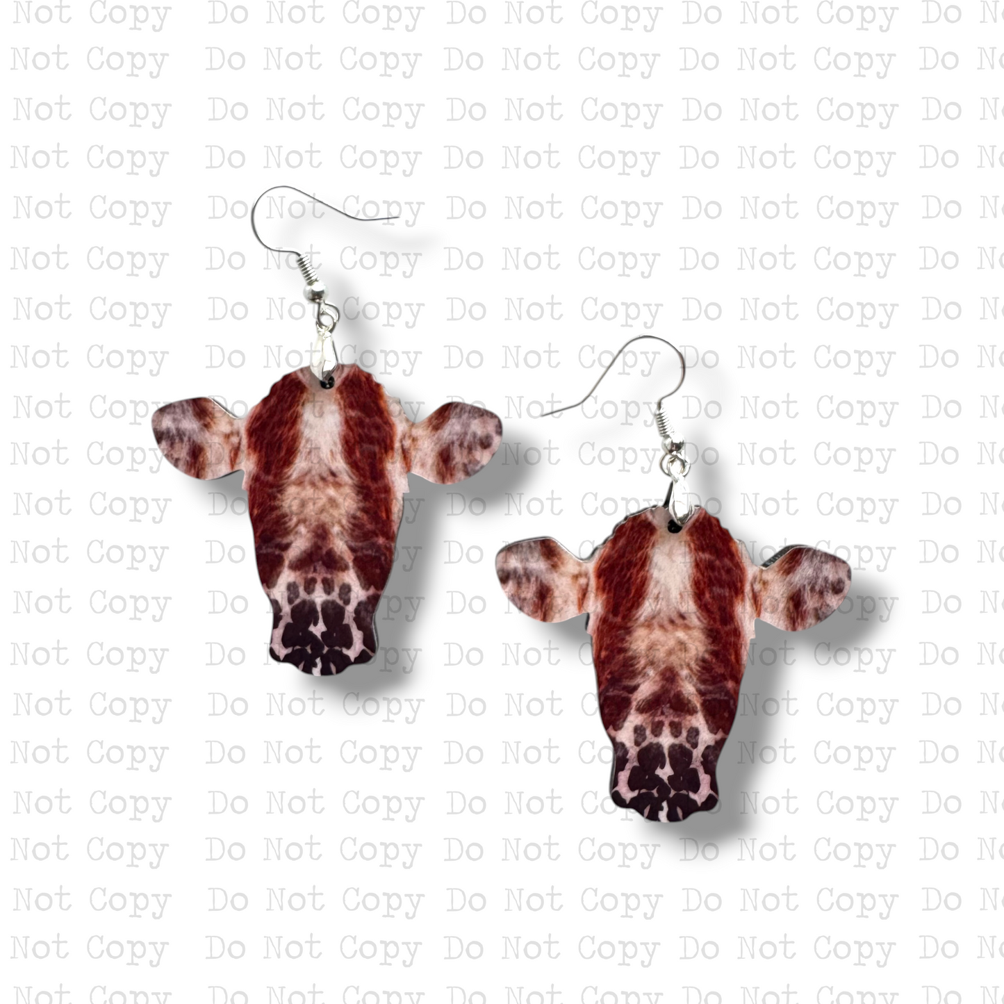 Cowhide Cow Earring Sublimation Blank Kit