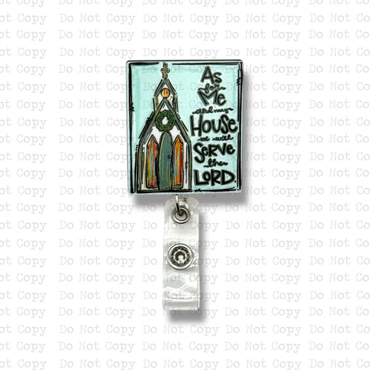 Serve The Lord Badge Button Sublimation Blank | Set of 2 G&M
