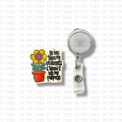 Brokenness Into Purpose Badge Button Sublimation Blank | Set of 2 ARA