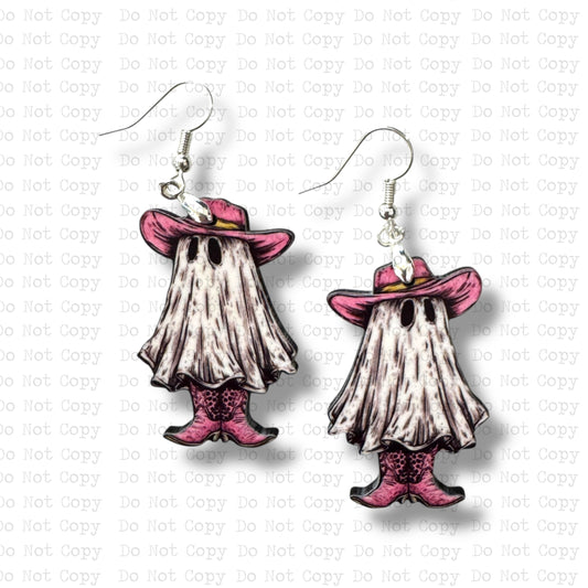 Boujee Cowgirl Ghost Earring Sublimation Blank Kit