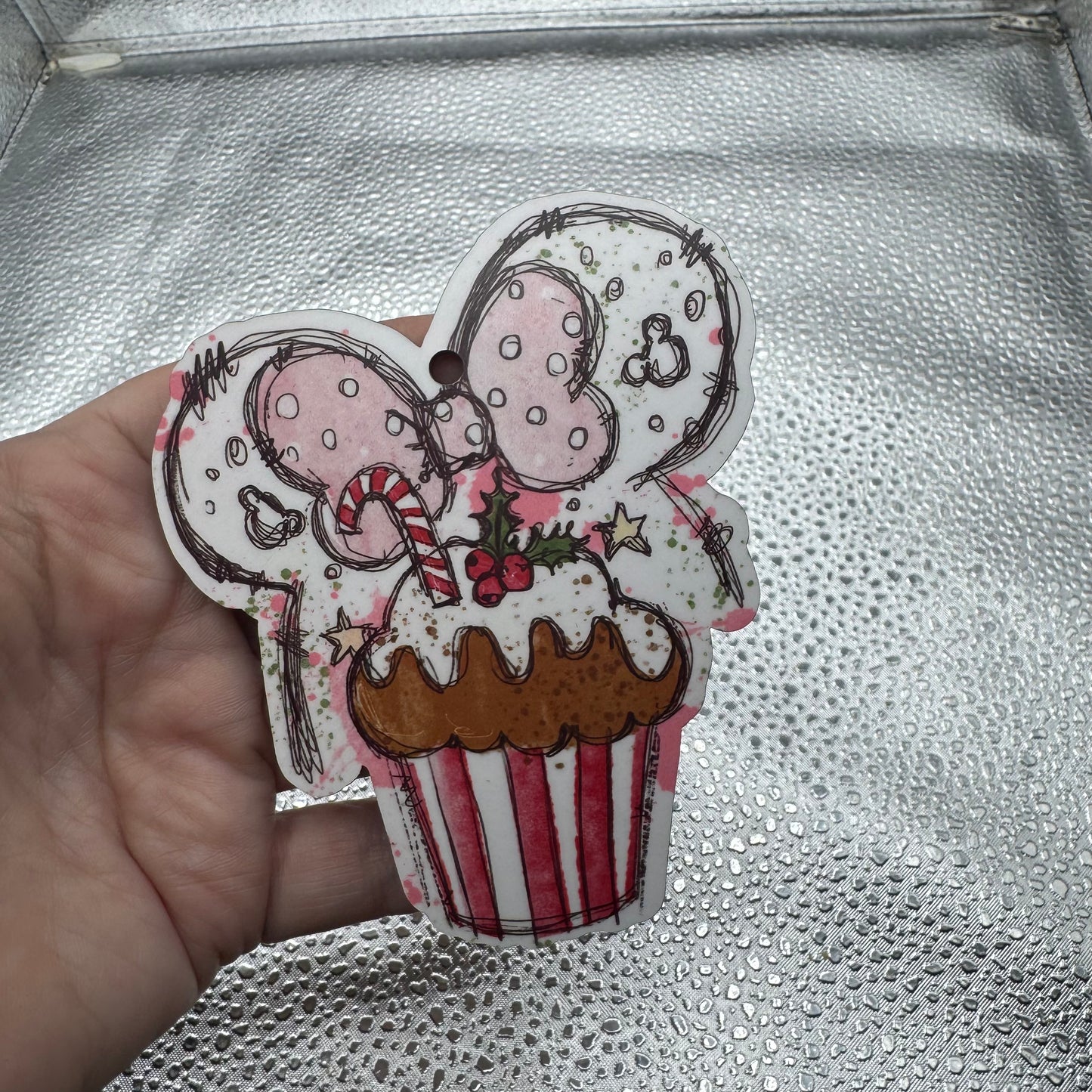 Magical Cupcake Ornament Pressed Blank