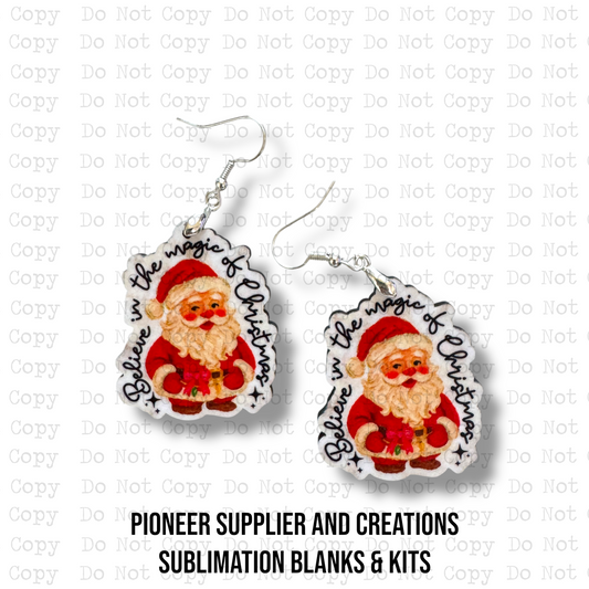 Magic Of Christmas Earring Sublimation Blank Kit
