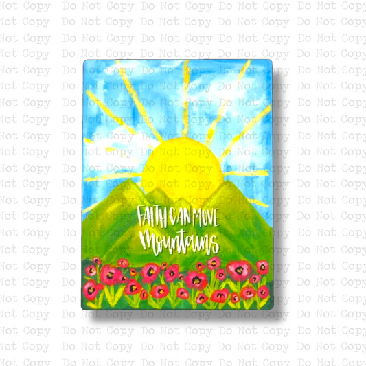 Faith Can Move Mountains Magnet Sublimation Blank Kit | ARA