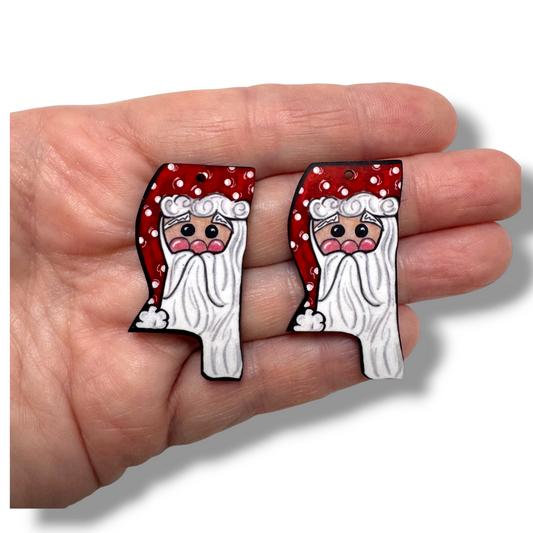 Mississippi Santa Earring Sublimation Blanks | BC
