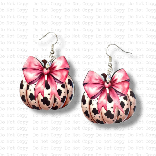 Cowhide Pumpkin Earring Sublimation Blank Kit