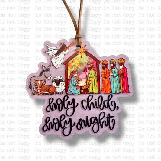 Holy Child Holy Night Ornament Sublimation Blank | SPS