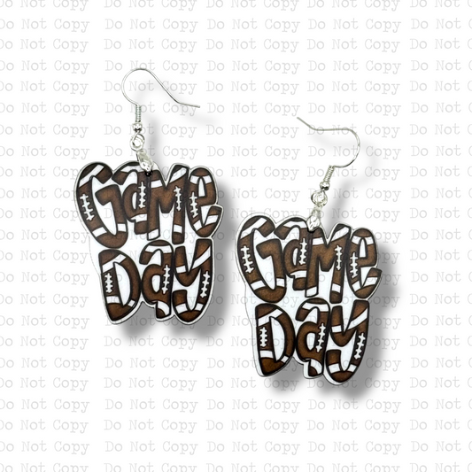 Game Day Football Earring Sublimation Blank Kit | ARA