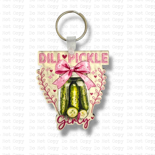 Dill Pickle Girly Keychain Sublimation Blank Kit