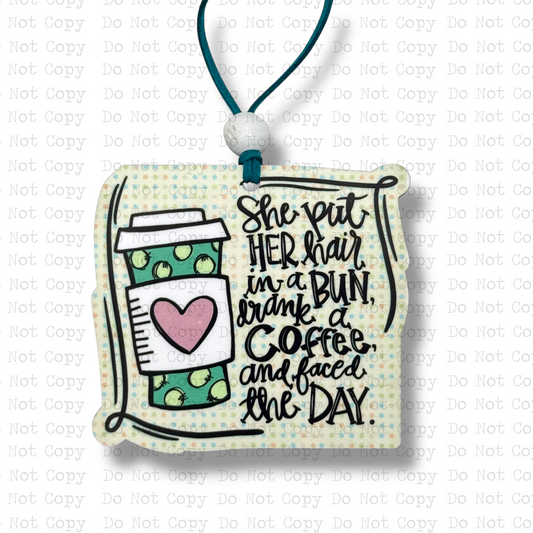 Face The Day Car Charm Sublimation Blank | G&M