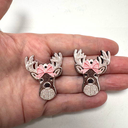 Girly Deer Earring Sublimation Blanks | TGDD