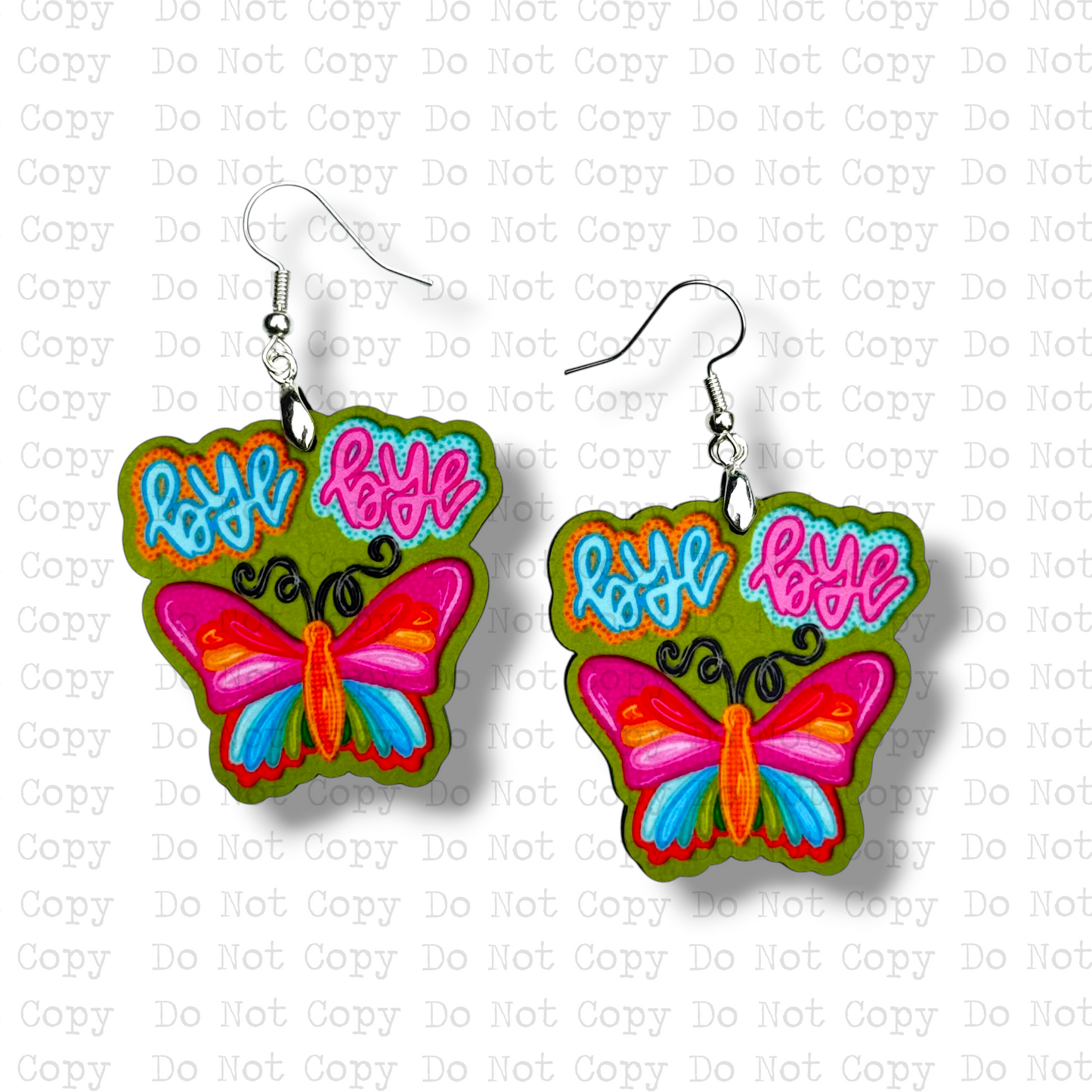 Bye Bye Butterfly Earring Sublimation Blank Kit | SPS