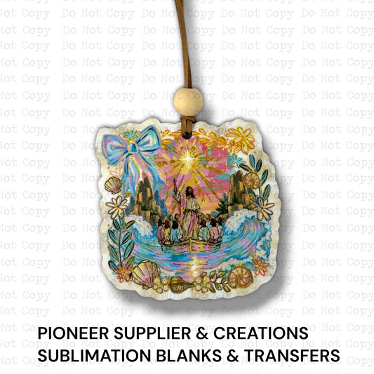 He Calmed The Sea Ornament Sublimation Blank | SSD