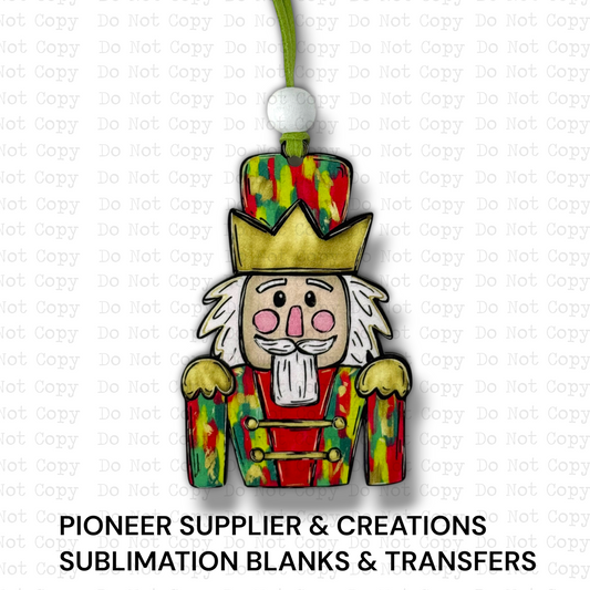 Gold Foil Preppy Nutcracker Ornament Sublimation Blank | ARA