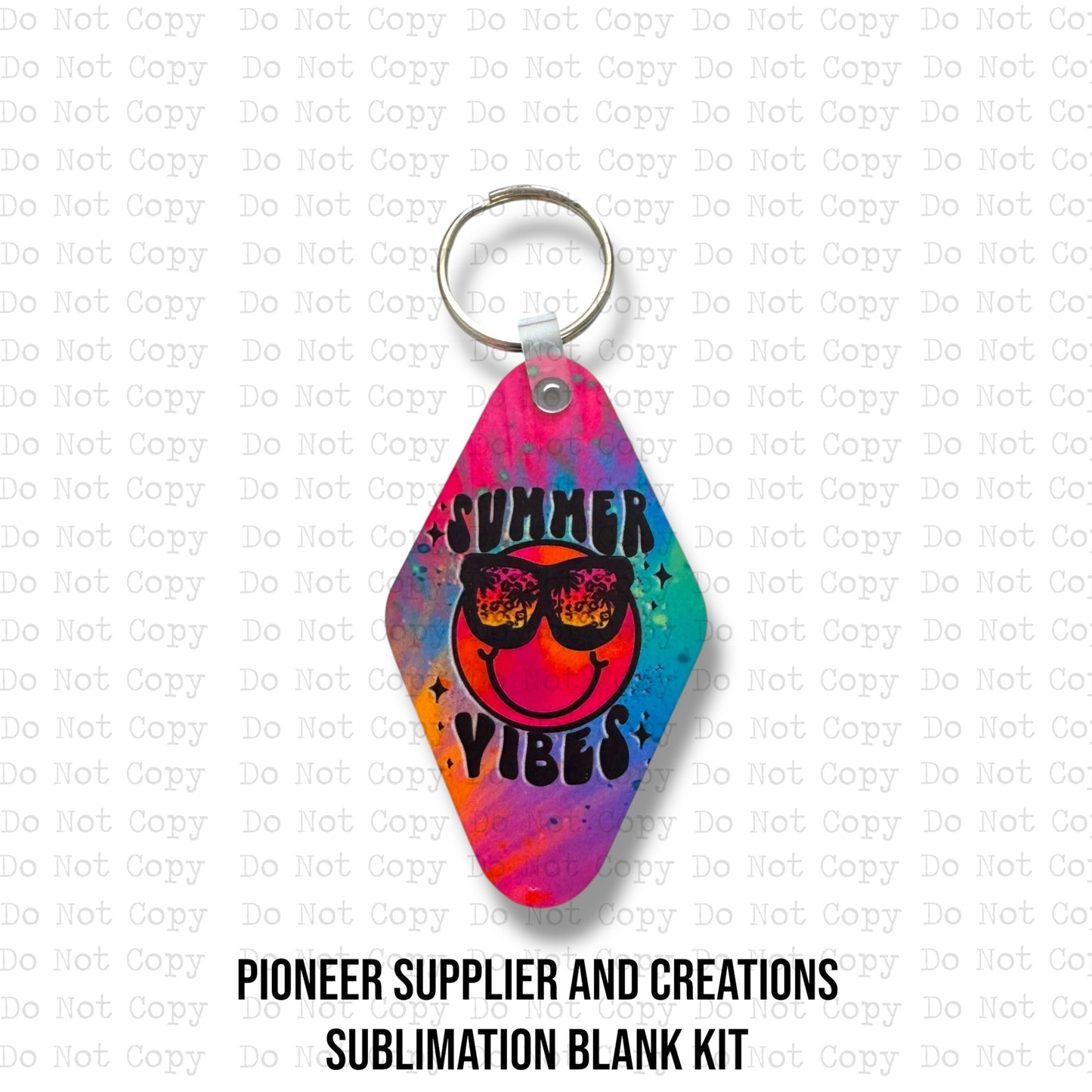 Summer Vibes Keychain Sublimation Blank Kit