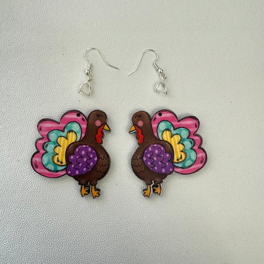 Female Turkey Finished Earring