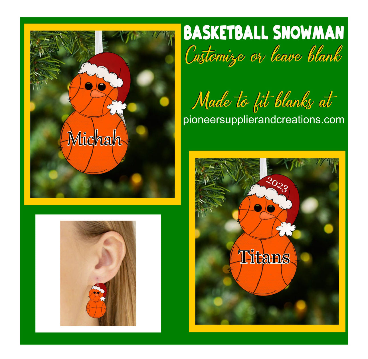 Multi Sports Ornament Sublimation Blanks | Catrina Wagner