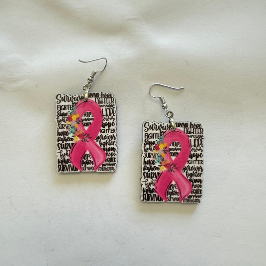 Breast Cancer Finished Earring